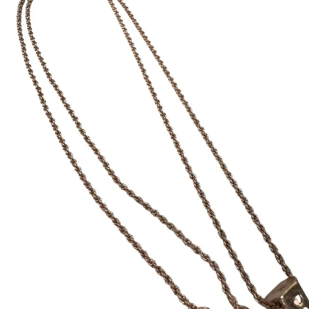 Han Cholo Last Unicorn Pendant Rope Chain Necklace Rose Gold Vintage Y2K